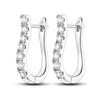 U shaped Flying Gradient Butterfly French Style Hoop Earring 925 Sterling Silver Earrings for Anniversary Wedding Jewelry Gifts