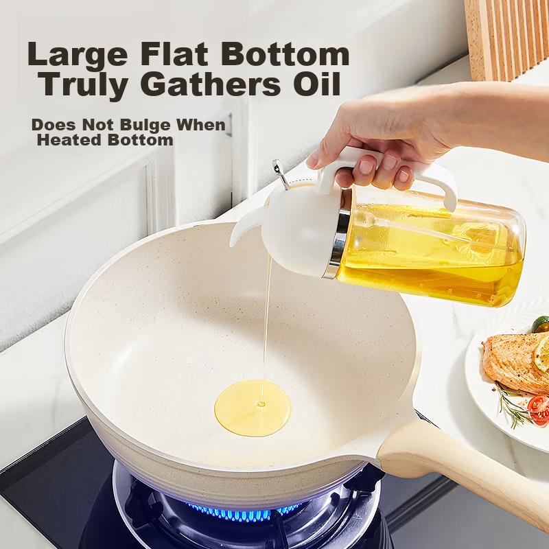 COOKER KING Non-Stick Frying Pan, Flat Bottom Pan, Deep Oil-Gathering Frying Pan, Steak Pan, Suitable for Natural Gas And Coal Gas, 20cm