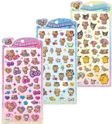 Наклейки Crux Pop Stickers Sanrio 5 3D наклеек [Набор 3] Uru-Churu