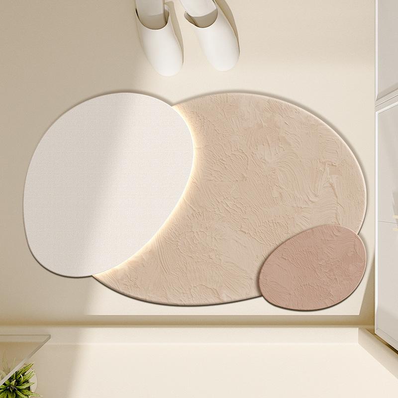 New Bathroom Absorbent Mat Light Luxury Advanced Sense Non-slip Mat Toilet Toilet Door Quick Drying Mat
