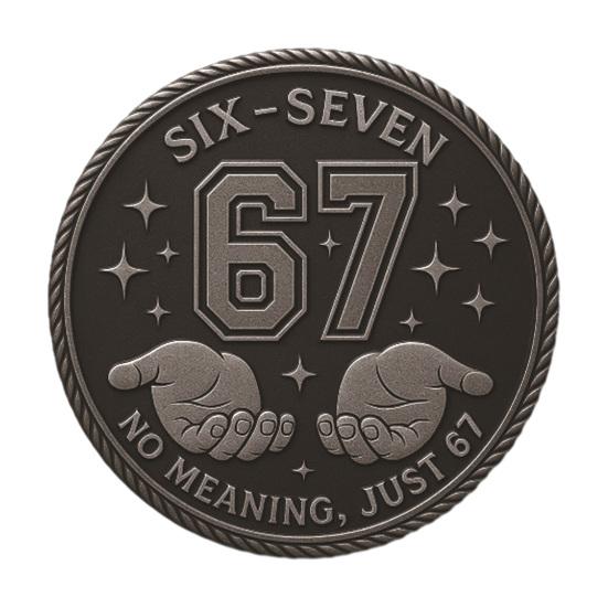 45815 Мем-монета Забавная Шесть Семь Коллекционная монета Двусторонняя Монета-вызов со Звездой И Рукой