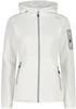 Jacket CMP Woman Fleece Jacket Fix Hood (3H19826) Jacket Knitted Melange Hoody (3h19826-A001) White