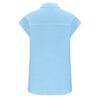 Summer Women Cotton Linen Shirts Casual Pocket Short Sleeve Solid Color Lapel Neck Shirt