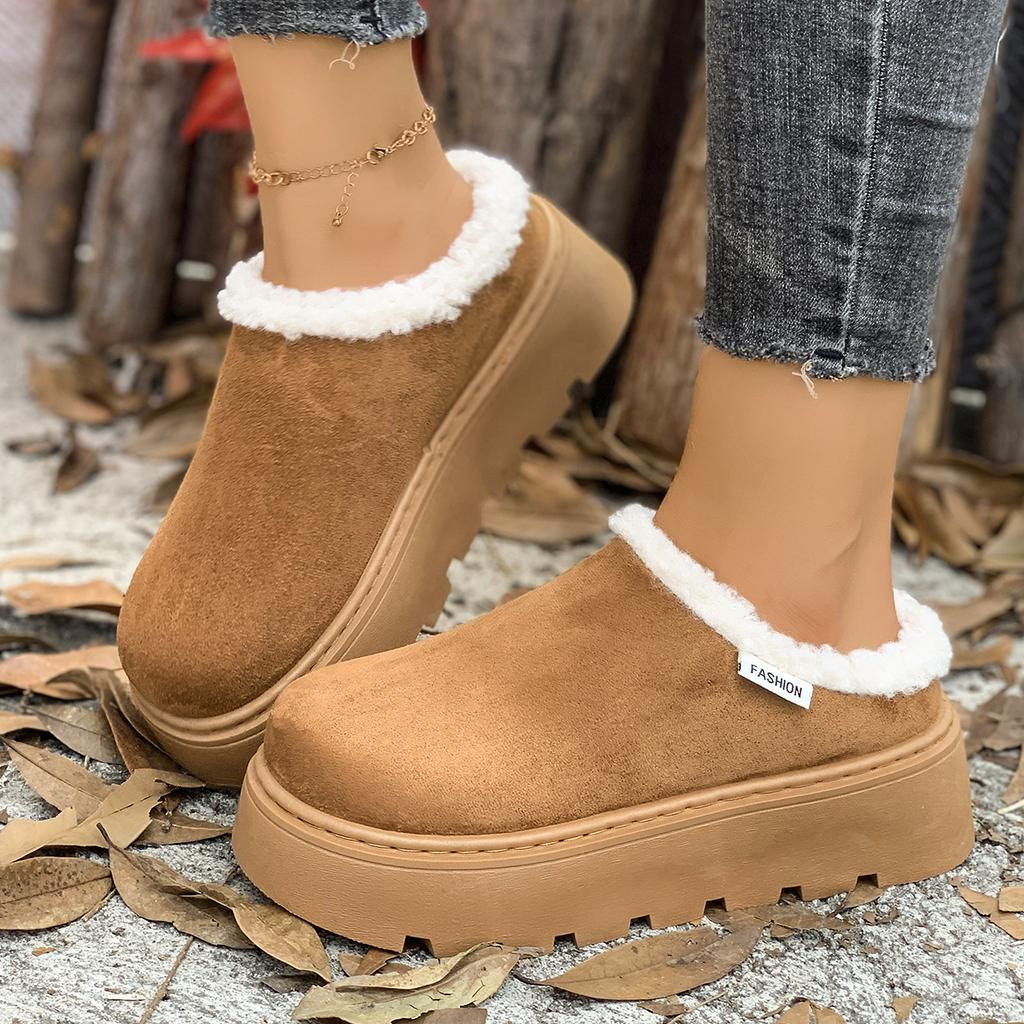 Women High Platform Boots Trend Casual Thickened Fluff Shoes Woman Comfortable Luxury Ankle Boots Women Zapatos De Mujer