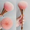 Rose Gold Soft Hair Makeup Brush: Blush & Loose Powder Brush with Animal Hair for a Flawless Finish