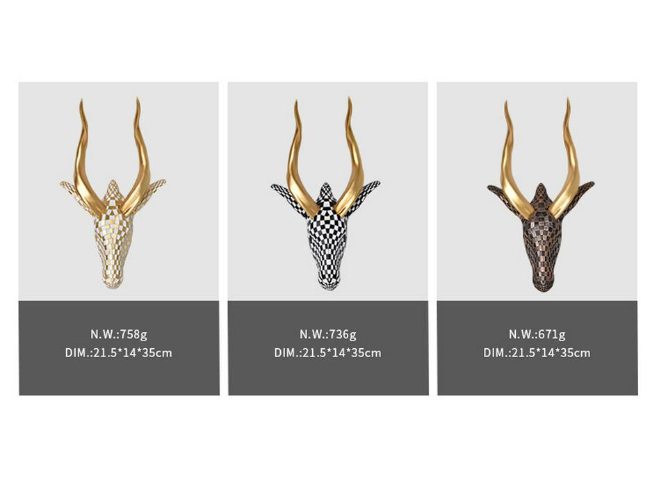 Современное минималистичное настенное панно-мозаика с антилопой