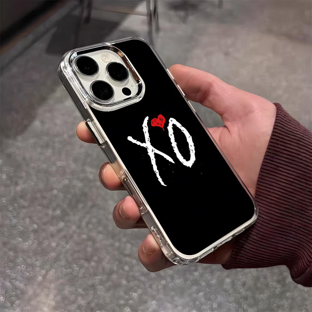 Чехол для телефона W-Weeknd XO Singer для iPhone 17 Air 16 E 15 14 13 12 11 Plus Pro Max Электроокрашенный Прозрачный Мягкий Чехол