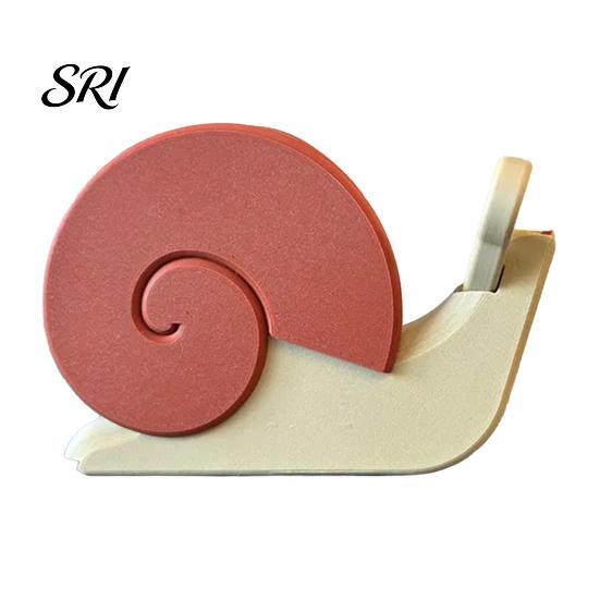 Small Tape Dispenser 3D Printed Snail Dispenser, Universal Packaging Wrapping Holder, Shape Decorative Cutting Tools for Home Office School Compact