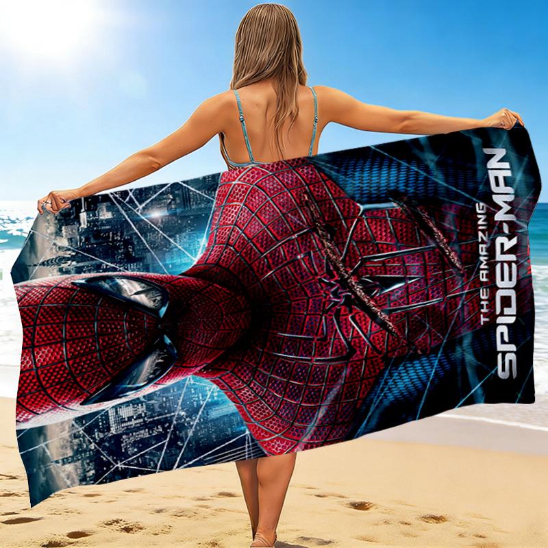 1Pc Spiderman Urban Heroism Beach Towel, Quick Dry, Multi-Use for Beach Pool Gym Yoga Home Travel, Christmas, Halloween, Xmas Gift S929469