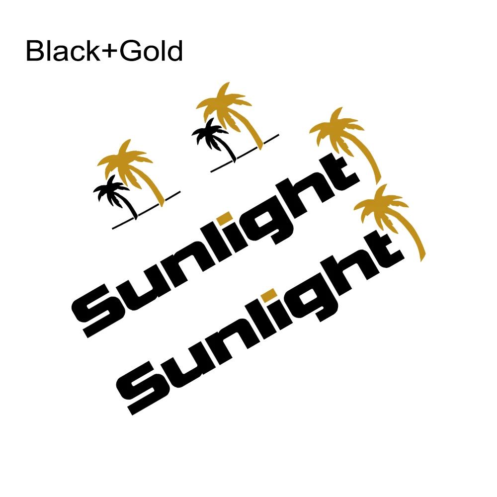 Creative Sunlight Camping Sticker For Van Camper Caravan Cargo Motorhome RV Motor Vinyl Decals Auto Body Decoration Accessories