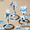 56pcs Transparent Cartoon Blue Winter Stickers Pack Waterproof PET Bookkeeping Material Decorative Car Notebook Graffiti Sticker