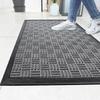 Striped Polypropylene Rubber Outdoor Door Mat - Anti-Slip Entrance Carpet for Household