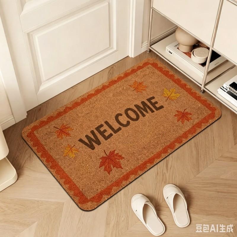 Retro Ciao Ribbon Welcome Mat Fresh Yellow Lemon Decorative Floor Rug Aesthetic Cottagecore Entryway Doormat For Front Door