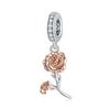 WOSTU Forever Always Beads 100% 925 Sterling Silver Rose Gold Charm Fit Original Bracelet Pendant DIY Jewelry Making