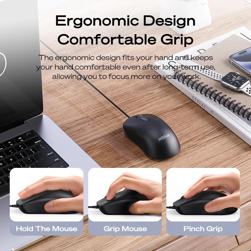 Новая проводная мышь MEIZU Mblue M204 для бизнеса, 1200 точек на дюйм, легкая домашняя офисная мышь с интерфейсом USB, подходит для игровой консоли ноутбука, белая