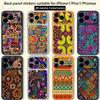 Тканевый принт в африканском стиле для iPhone 17 pro Max / 17 pro Полное покрытие Наклейка Skin Wrap 3D Цветная Задняя Защитная пленка-стикер