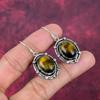 Tiger's Eye 925 Solid Sterling Silver Earrings, Handmade Gemstone Earrings, Gift For Mom Antique Jewelry