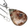 Pendant K2 Jasper Gemstone Valentine'Day Gift Silver Jewelry 2.25"
