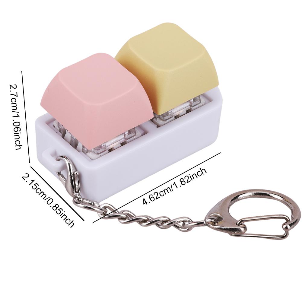 Keyboard Fidget Fidget Clicker 2 Keys Stress Relief Button Mechanical Keyboard Fidget Button Relief Stress Gifts for Adults