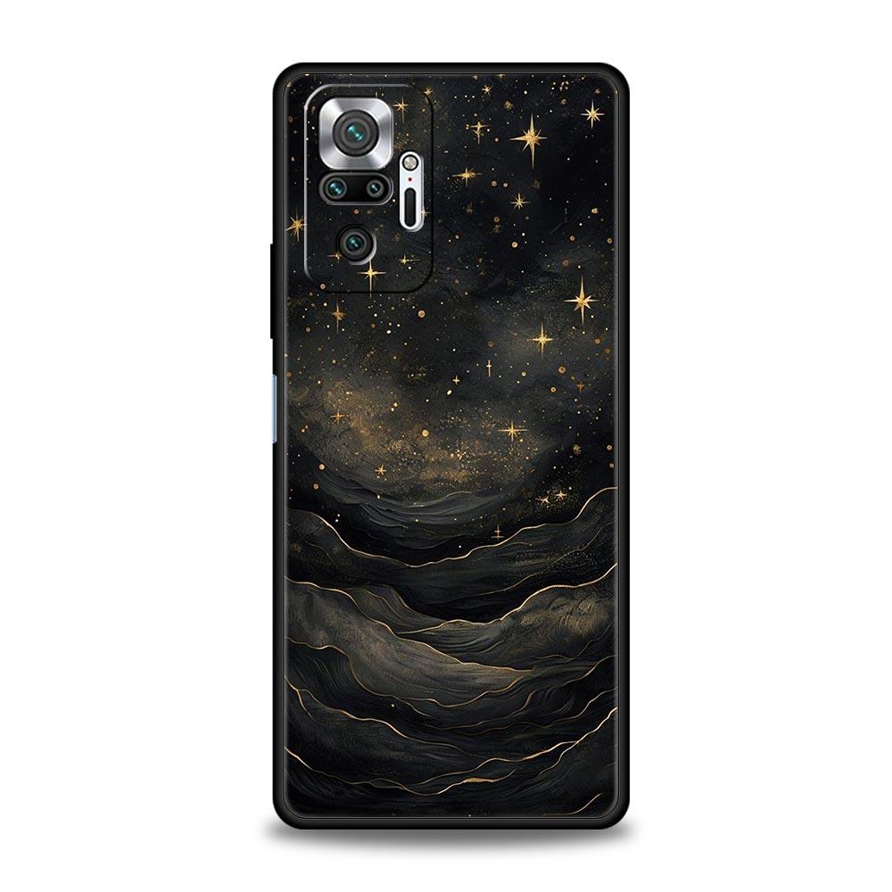 Модный Чехол-Крышка для Телефона со Звездным Небом для Redmi 14C 10C Note 15 14 13 12 10 11 K40 Pro Plus 5G Ударопрочный Мягкий ТПУ Корпус