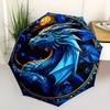 1pc Dragon Fantasy Compact Travel Umbrella, Automatic Folding Lightweight Windproof 8-Bone Reinforced Design,012138