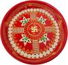 Handcrafted Rajasthani Decorative Traditional Karwachauth Puja Thali Set (Colour : Multicolour)