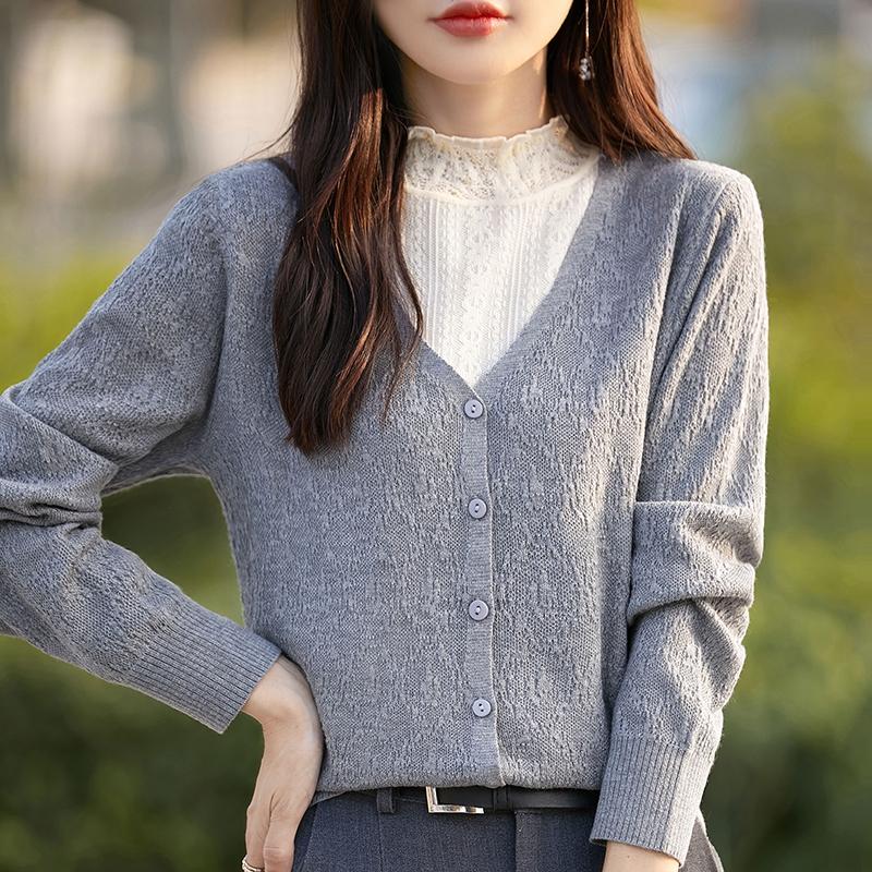 Женский кашемировый свитер Qinghe Cashmere 50% шерсть 50% шелк Женский осенне-зимний кашемировый пуловер Мягкий и теплый