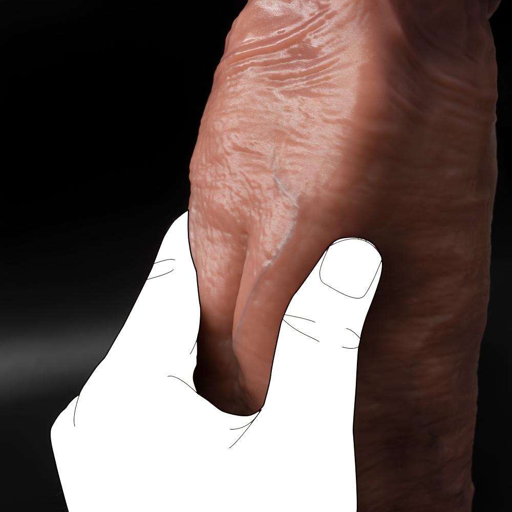 XXL 33СМ Супер Толстый и Длинный Реалистичный Пенис | Огромный Дилдо из Жидкого Силикона с Мощной Присоской | Мягкий Двухслойный Мастурбатор для Женщин