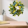 Door Spring Wreath Realistic Artificial Floral Wreaths with Green Leaves for Home Wall Door Decoration