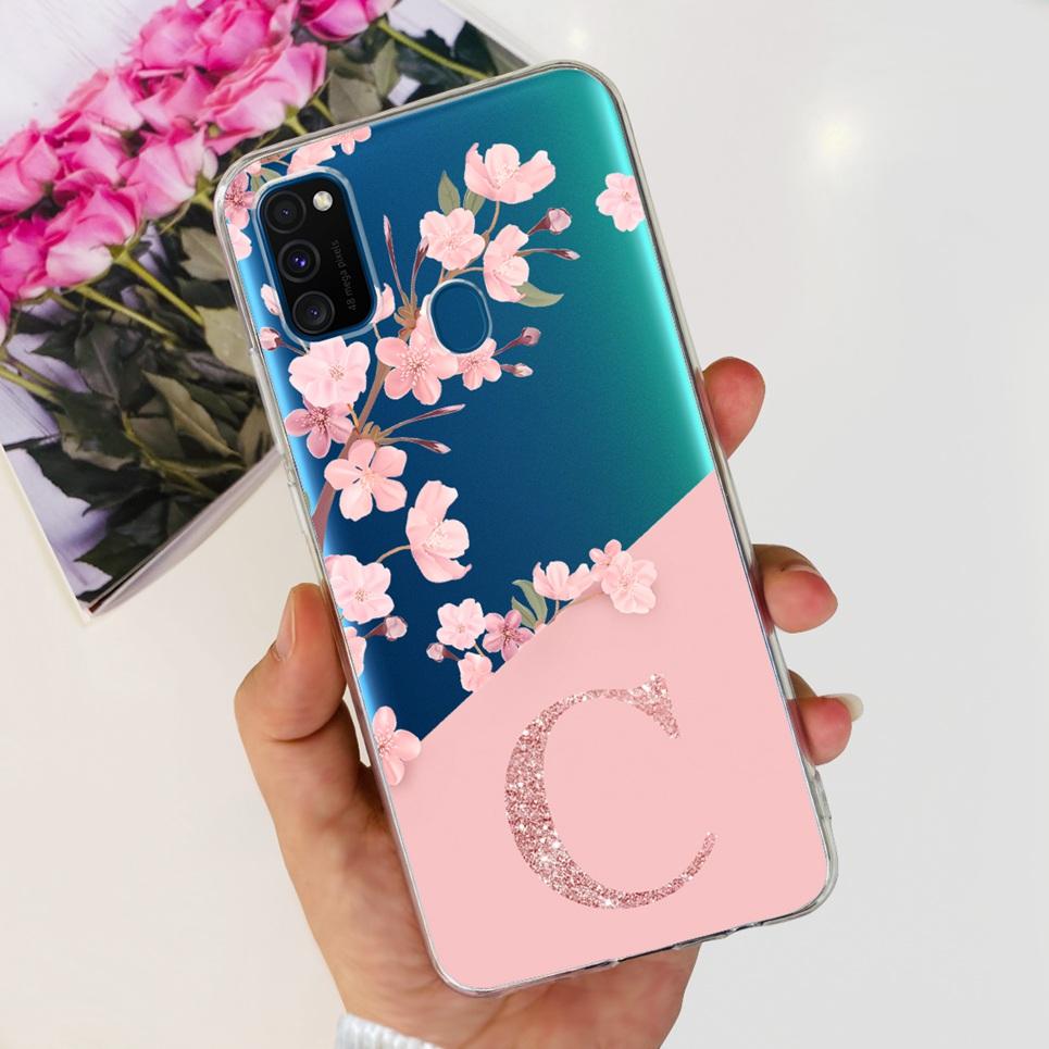 For Cover Samsung M21 Case Marble Cartoon Tpu Silicon Soft Back Phone Cover Cases For Samsung Galaxy M21 M 21 Bumper Funda Capa