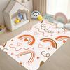 "Pastel Rainbow Heart Pattern Carpet Mat Rug Non-Slip Cute Kids Rug Home Decoration for Girls Room Bedroom Living Room"