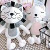 15,5-дюймовые Кавайные Плюшевые Игрушки Кошка и Лев для Декора Детской Комнаты, Мягкие Животные, Куклы, Детская Успокаивающая Кукла, Рождественский Подарок