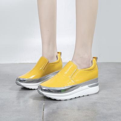 Женская спортивная обувь на платформе, осенняя женская дизайнерская обувь, модные мокасины больших размеров, повседневная удобная нескользящая вулканизированная обувь