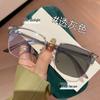 2025 Фотохромные полуободковые очки для близорукости Pi Shuai для мужчин: Линзы с защитой от синего света, Ретро-художественный дизайн, Идеально для науки и инженерии.