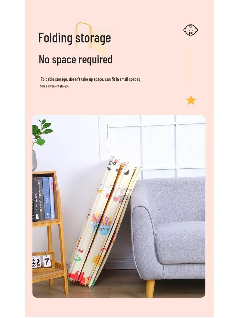 Складной коврик XPE для ползания малышей толщиной 4 см - Холодоизолирующий и прочный напольный коврик