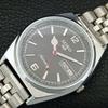 АВТОМАТИЧЕСКИЕ ВИНТАЖНЫЕ ВОССТАНОВЛЕННЫЕ МУЖСКИЕ ЧАСЫ SEIKO 5 ЯПОНИЯ ЧЕРНЫЙ ЦИФЕРБЛАТ a444355-1