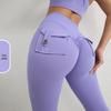 2022 Winter High Waist Nude Yoga Leggings with Pockets - Women's Hip-Lifting Sports Tights