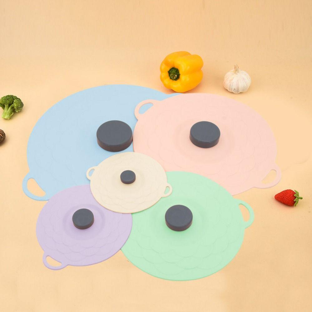 5Pcs Sealed Food Fresh Cover Anti-spill Tableware Pot Lid Universal Fresh Keeping Cover  Plates
