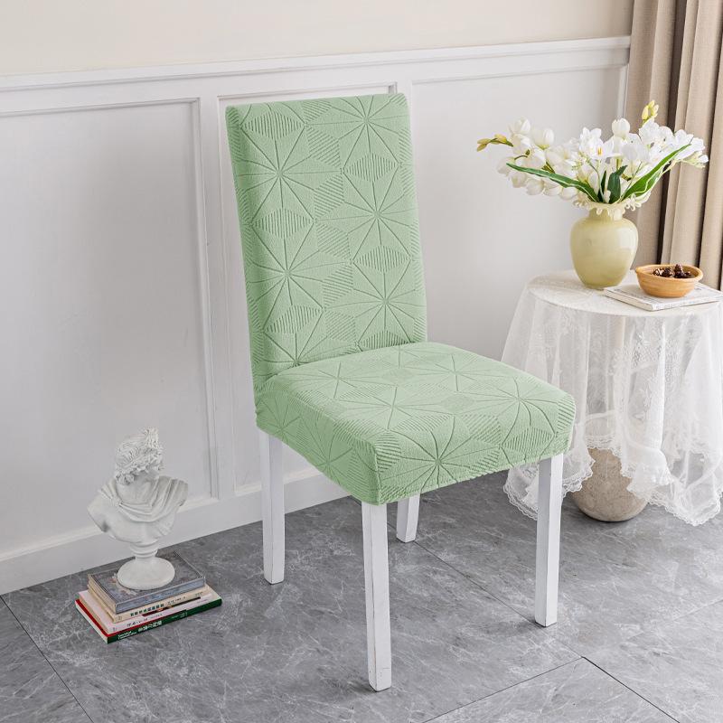 Universal Curved Dining Chair Cover High Elastic Breathable Anti Slip Wear Resistant Stretch Slipcover