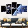Художественные фотографии HD принты на холсте, стены, 5 шт., космические спутниковые картины, домашний декор, постеры, рамки