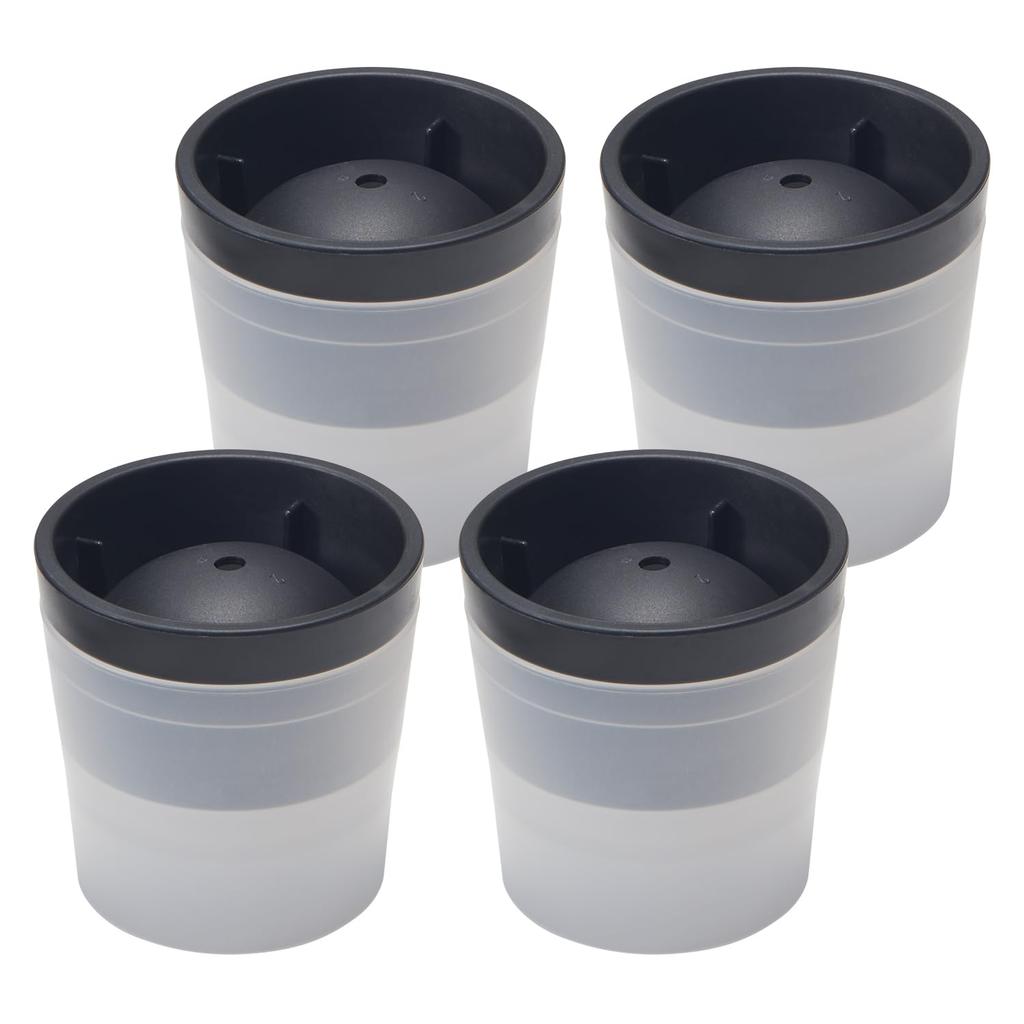 Ice Cube My Round Diameter X Set of Made In 6cm Over 2 Million Sold Like-it Trays, Ice, Approx. 7.5cm 7.5cm High, Black, 4, Japan, STK-06, Approx.