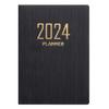A7 2024 английский планировщик из искусственной кожи в твердом переплете, 180 страниц, водостойкая бумага, мини-журнал, карманный блокнот для молочных продуктов, студенческие принадлежности