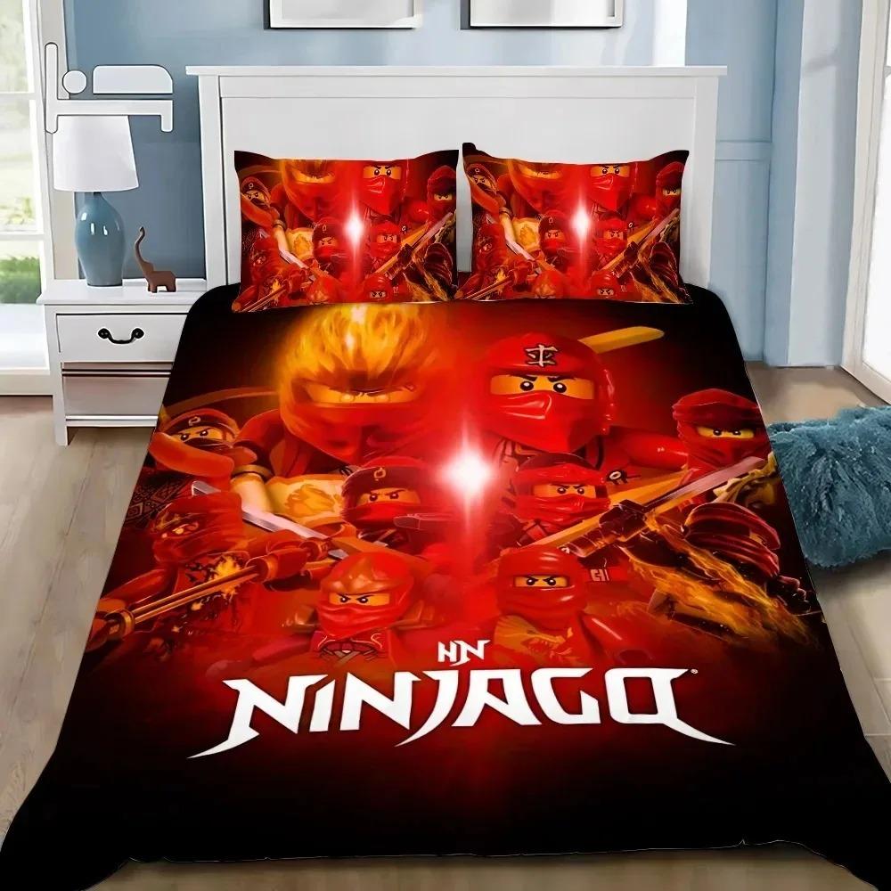 3D Горячая игра N-Ninjagos Пододеяльники Детский Мультяшный Комплект Постельного Белья Чехол на Одеяло Твин Фулл Спальня Декор Постели для Подростков Лучшие Подарки