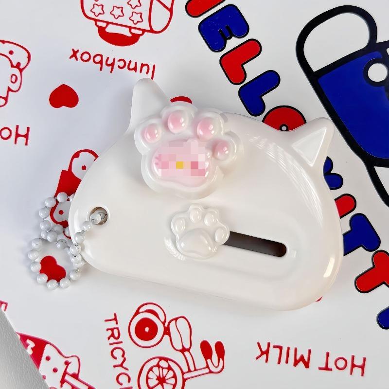 1 шт. Мини-нож для резки бумаги с рисунком из мультфильма бежевого кофейного цвета в виде медведя, кошки, лапы, кролика, для школьников, питьевой нож для бумаги для скрапбукинга