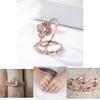 Zircon Charm Oval Crystal Bride Ring Rose Gold Plated Rhinestone Ring Wedding