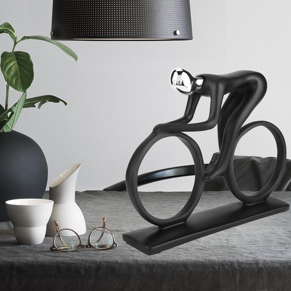 Ремесло Современная Абстрактная Скульптура Спортивная Фигурка Статуя Искусство Резьба Фигурка Из Смолы(Велосипедист)