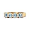 Blue Topaz Four Stone Ring - Sterling Silver Gold Vermeil
