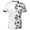 Summer Round Neck 3D Team Spirit  Print Top Fashionable Casual Short Sleeved Men's T-shirts