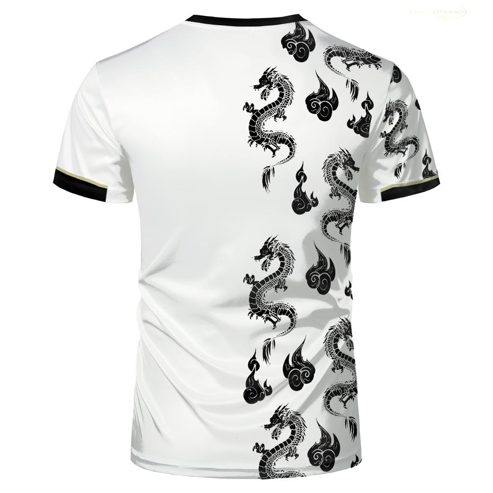 Summer Round Neck 3D Team Spirit Print Top Fashionable Casual Short Sleeved Men's T-shirts