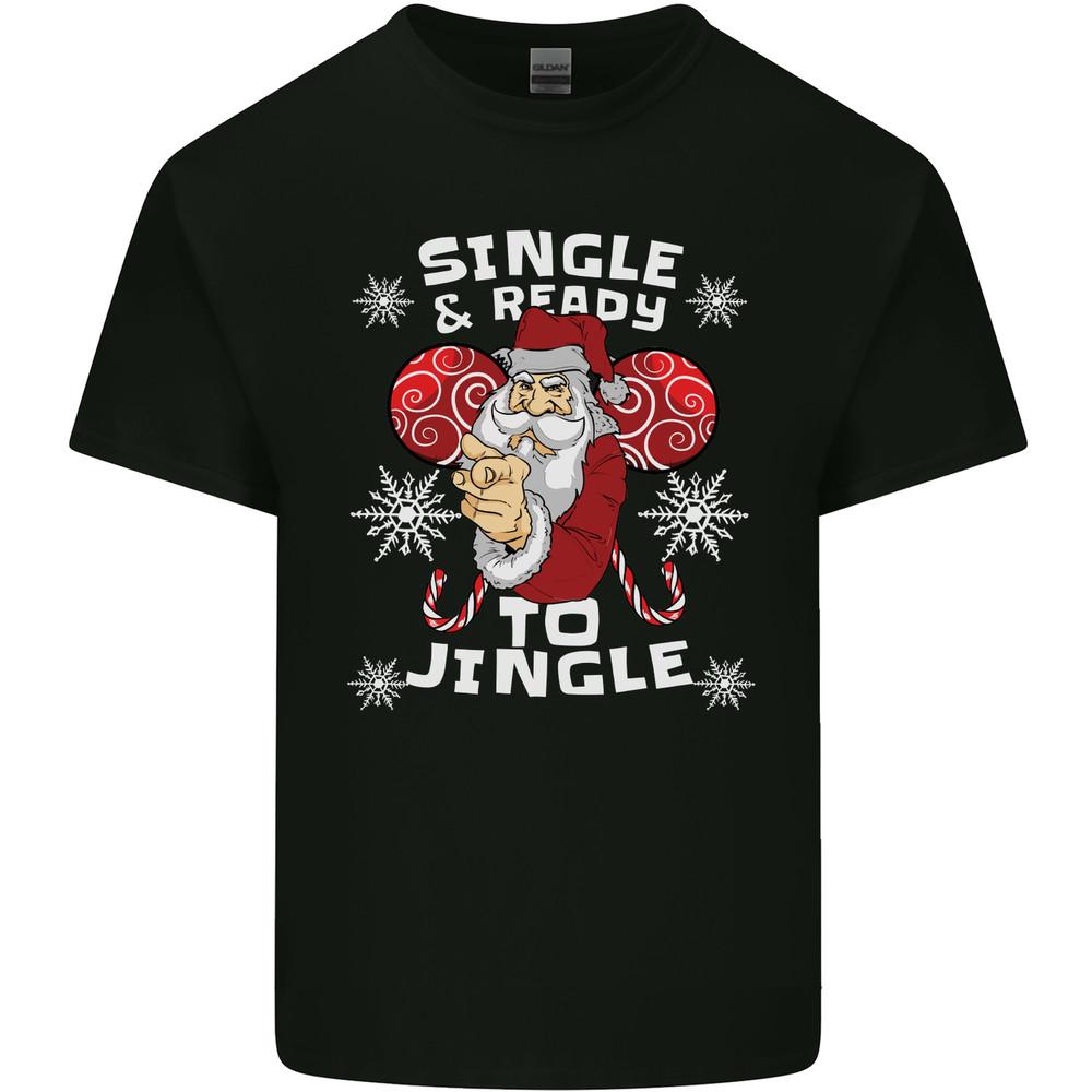 Single and Ready to Jingle Christmas Funny Mens Light Cotton T-Shirt Unisex T-Shirt
